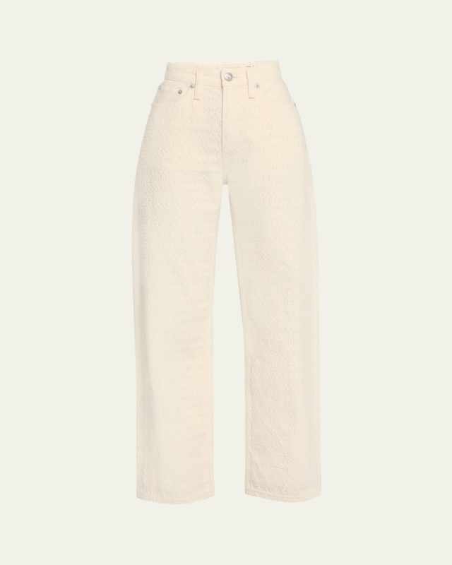 Logan Mid-Rise Wide-Leg Textured Jeans